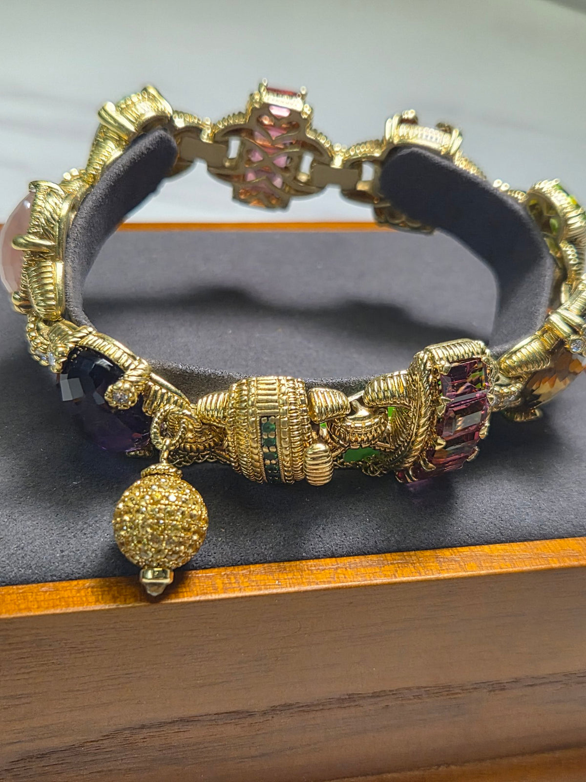 Judith Ripka 18k Gold Multi-Gemstone Bracelet