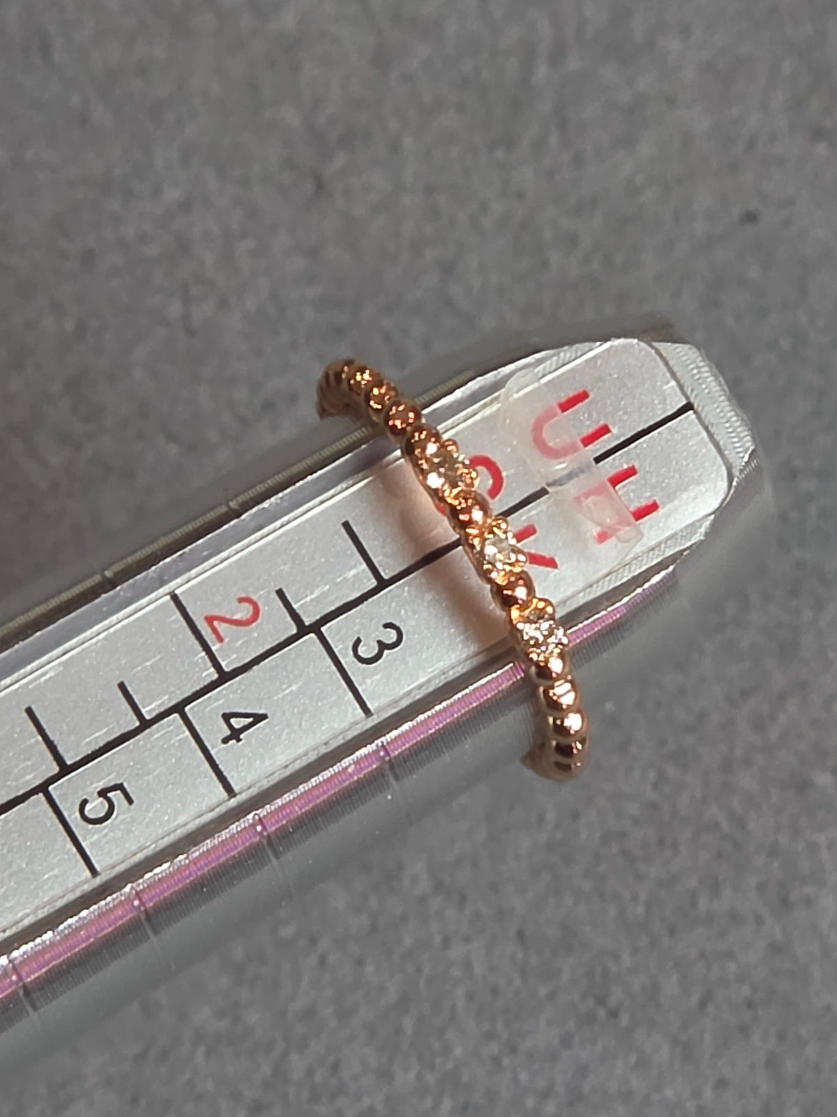 10k rose gold upper finger diamond ring na