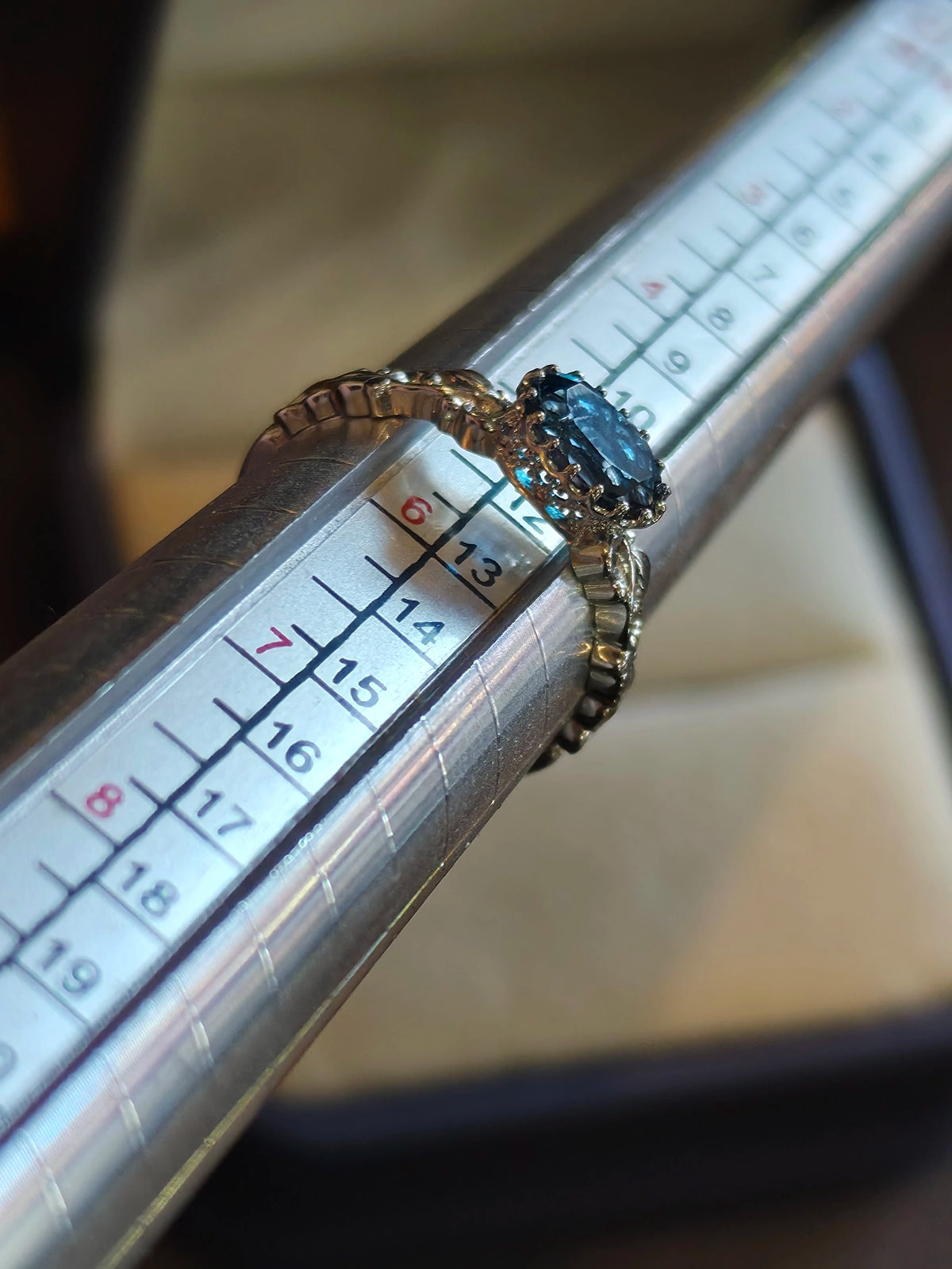 10k white gold sapphire ring