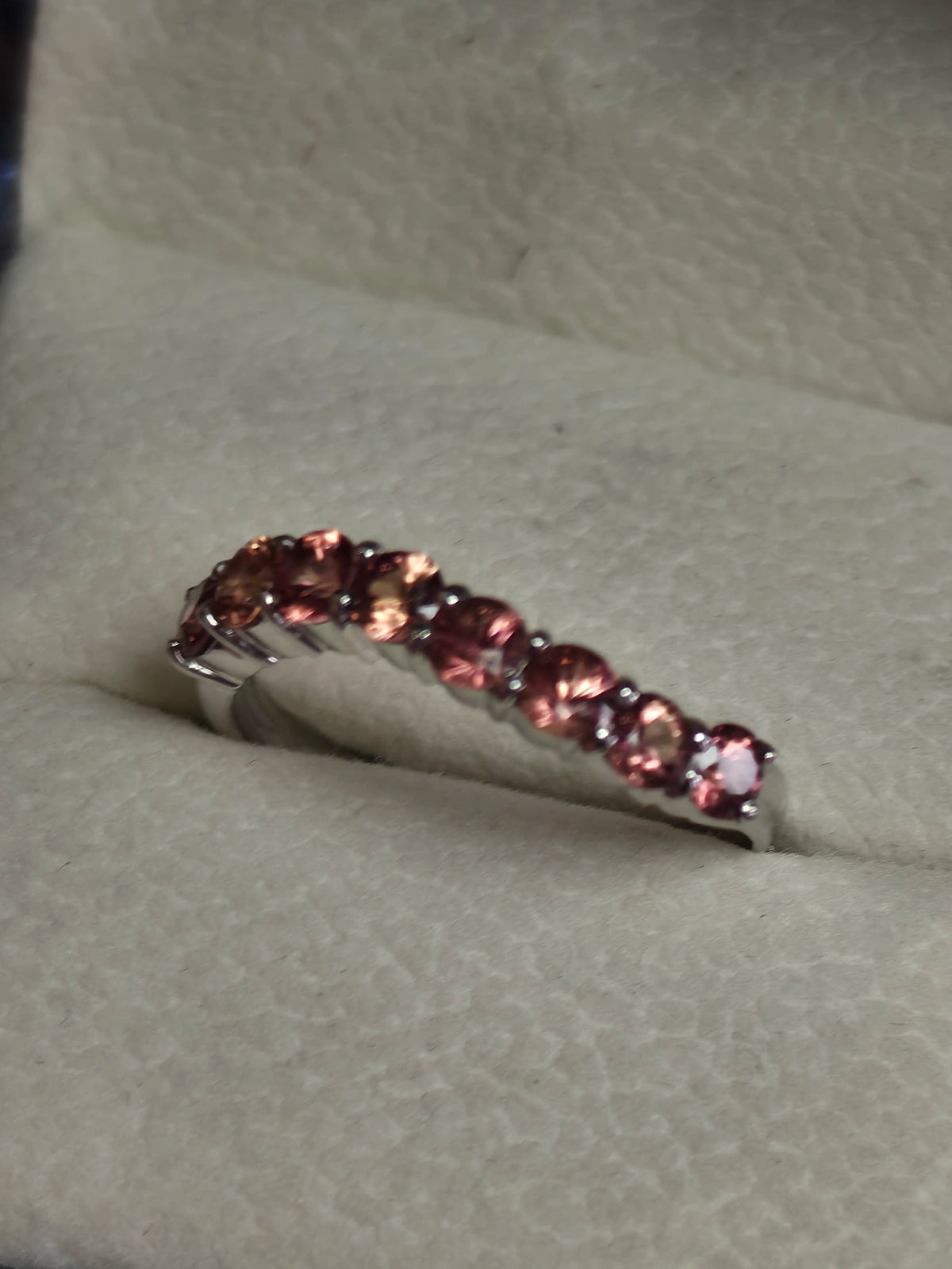 14k white gold gemstone ring