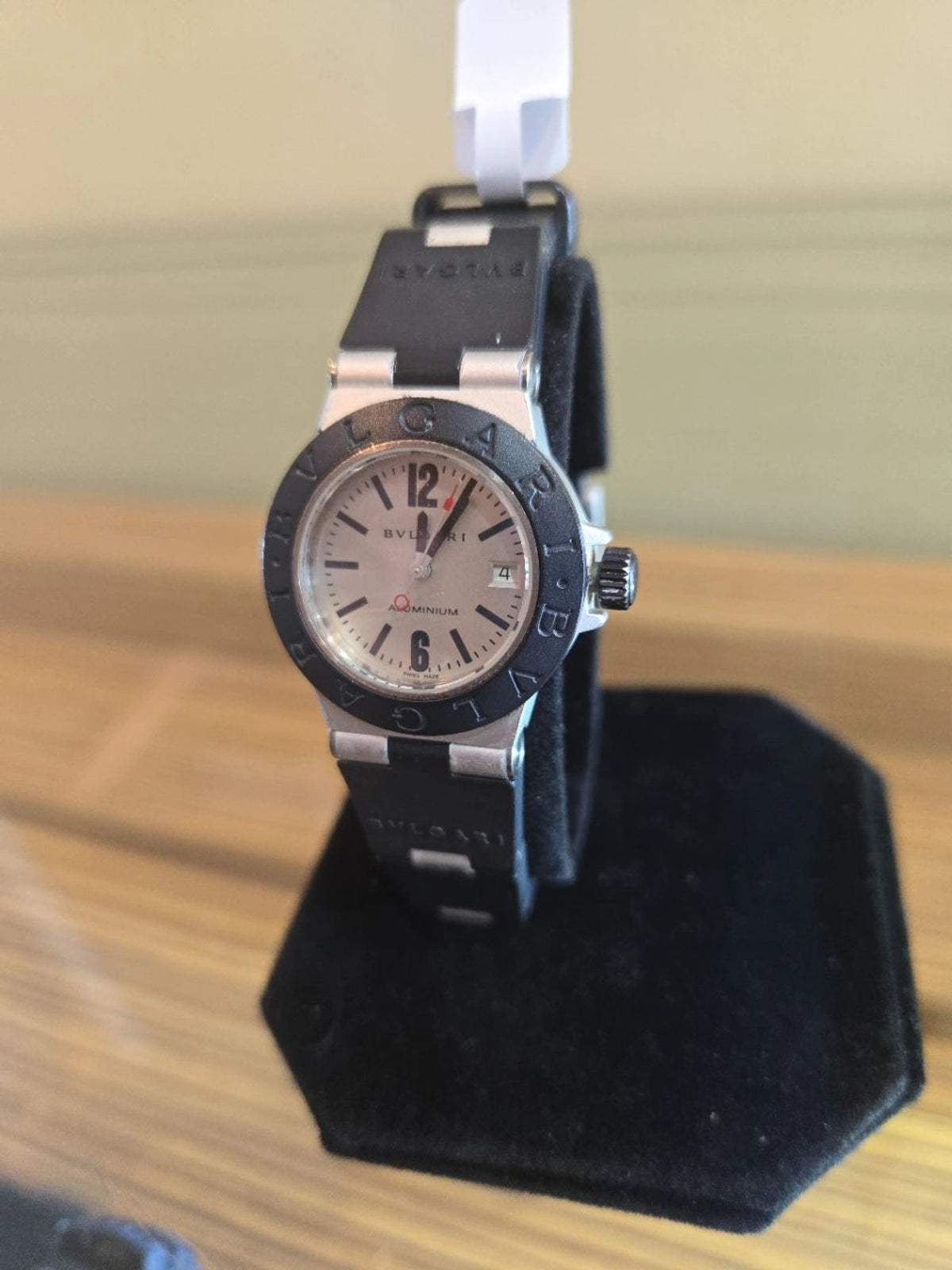 Bvlgari Aluminum Silver Dial on Rubber al32a