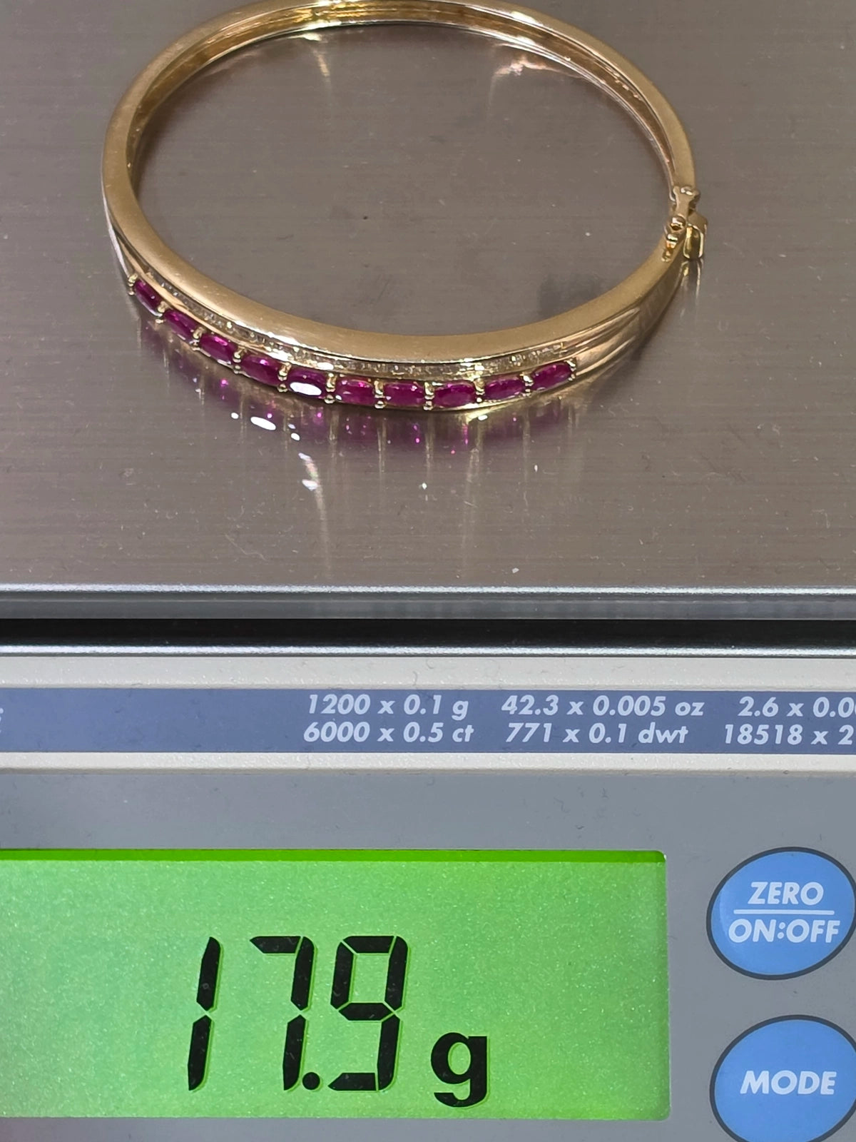 14k ruby bangle
