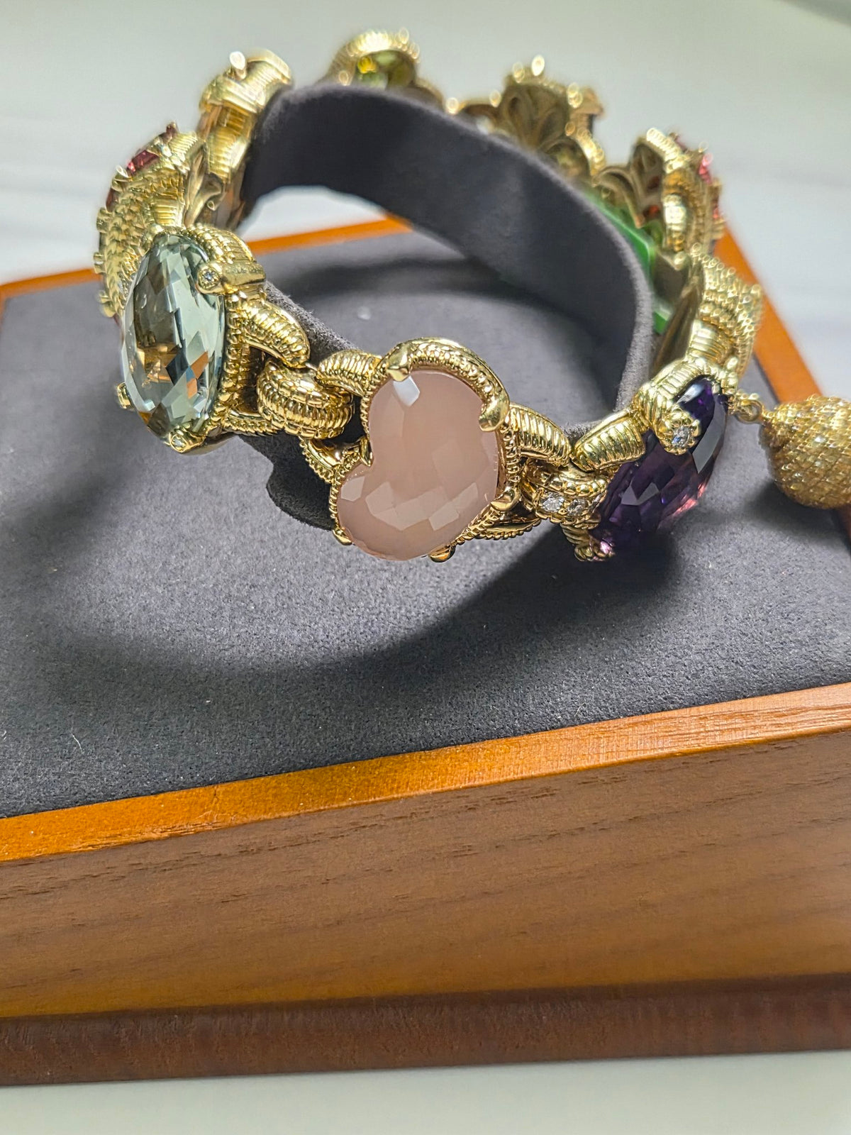 Judith Ripka 18k Gold Multi-Gemstone Bracelet