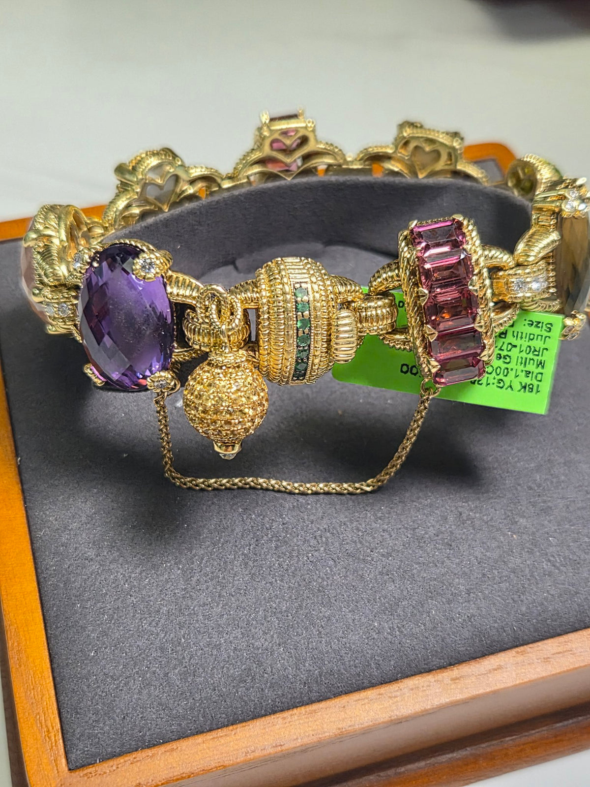Judith Ripka 18k Gold Multi-Gemstone Bracelet