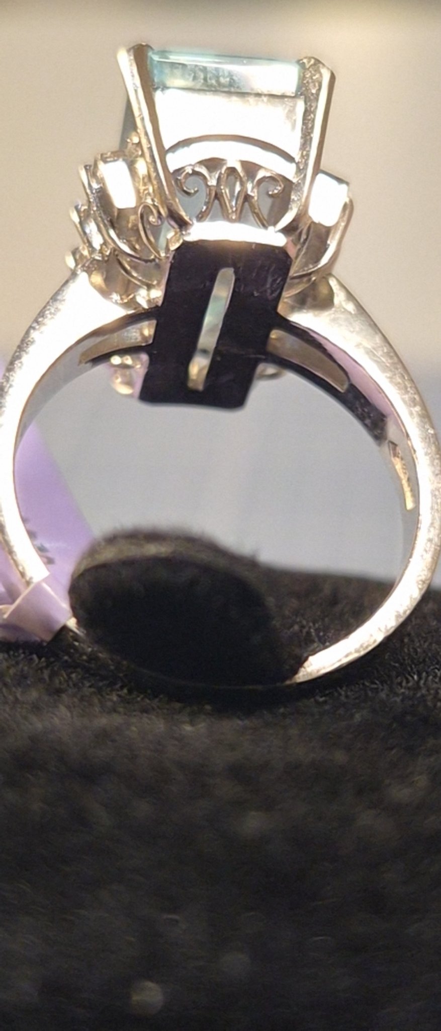 Aquamarine and Diamond Ring