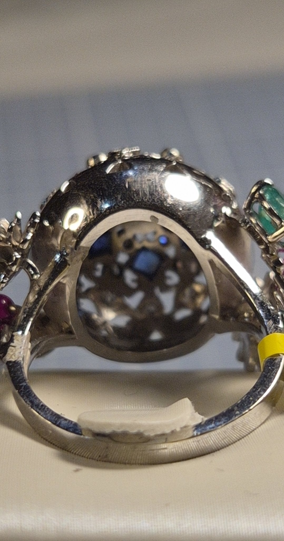 Multi-Gemstone Dome Cocktail Ring