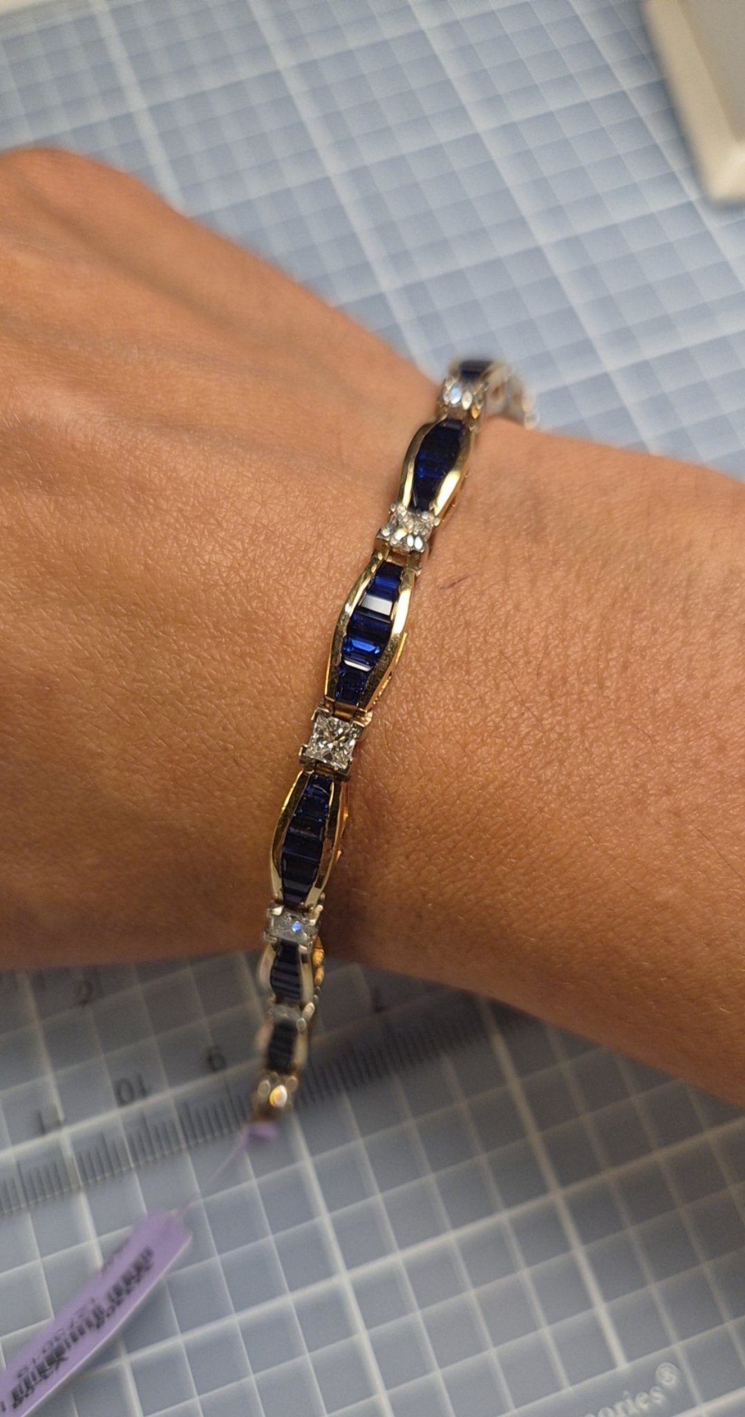 Sapphire and Diamond Gold Bracelet