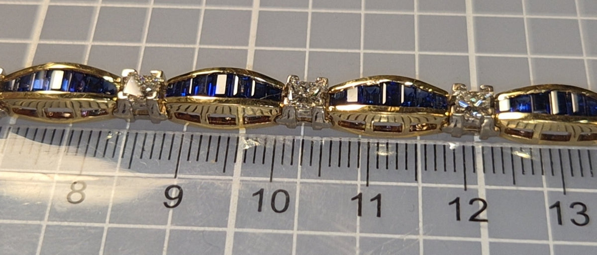 Sapphire and Diamond Gold Bracelet