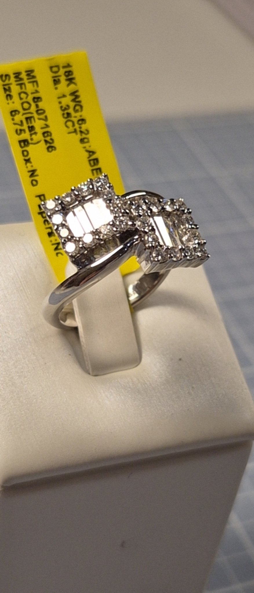 18k White Gold 1.35ct Diamond Two-Stone Ring