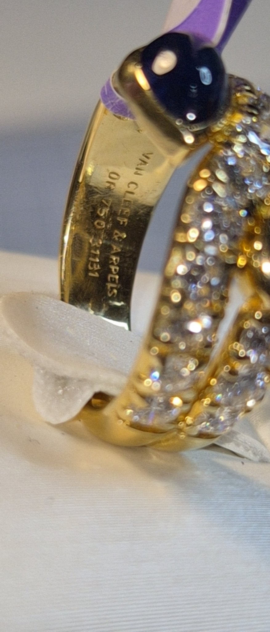 Van Cleef & Arpels Sapphire and Diamond Bypass Ring