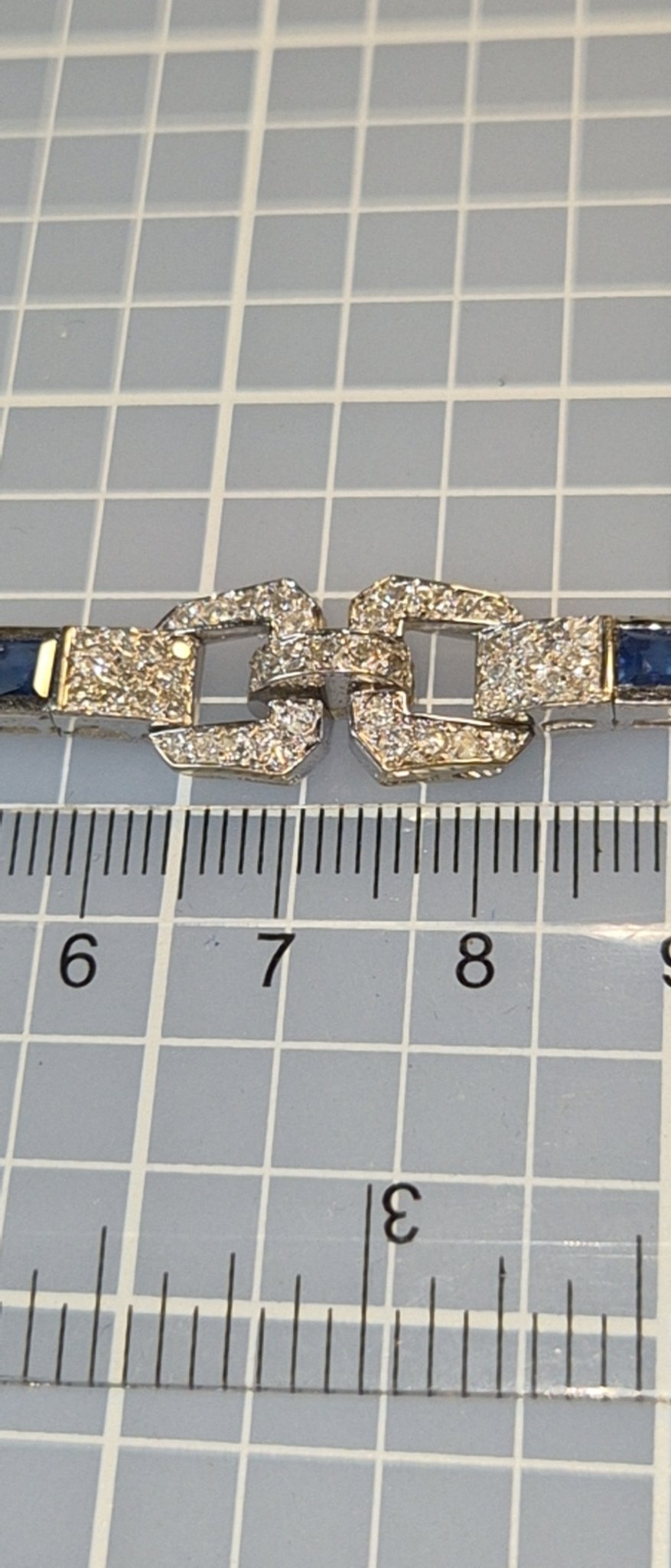 Sapphire and Diamond Art Deco Bracelet