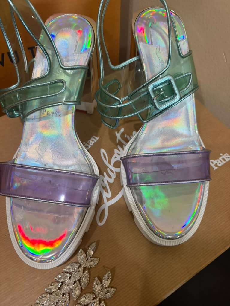 Christian Louboutin Iridescent Platform Sandals