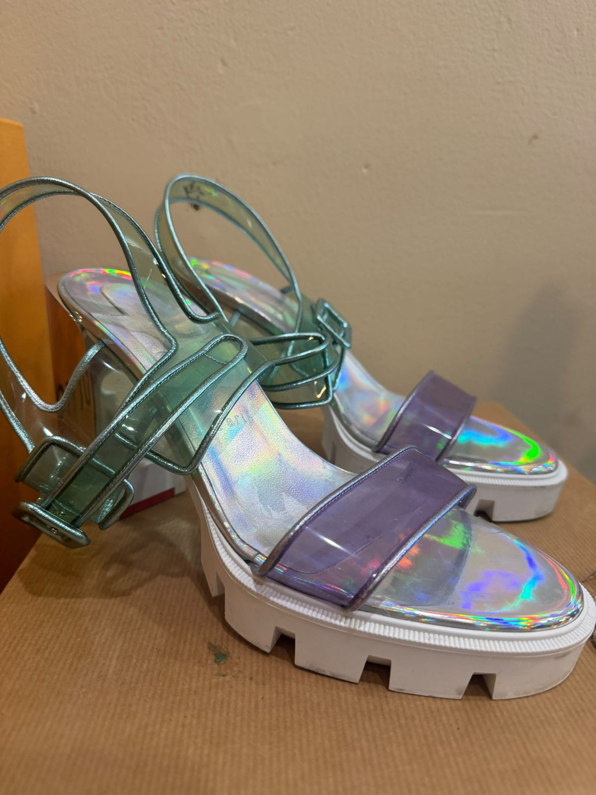 Christian Louboutin Iridescent Platform Sandals
