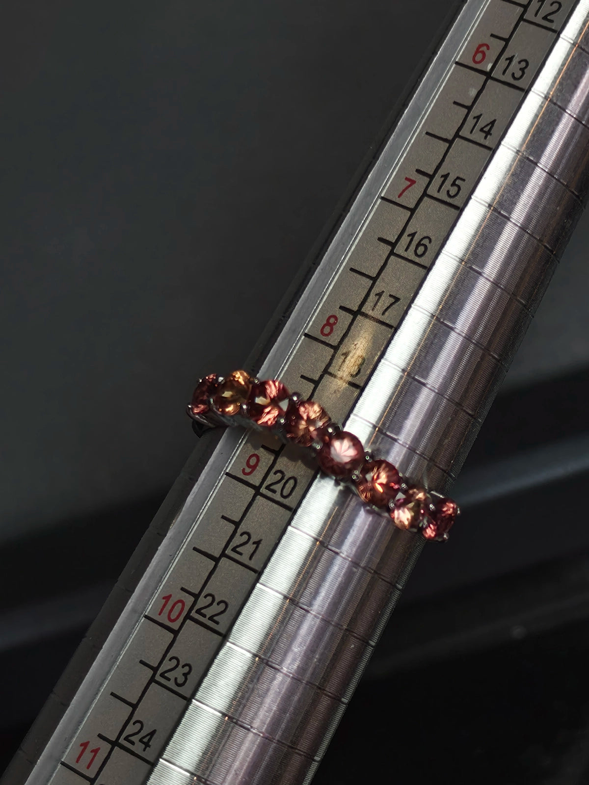 14k white gold gemstone ring
