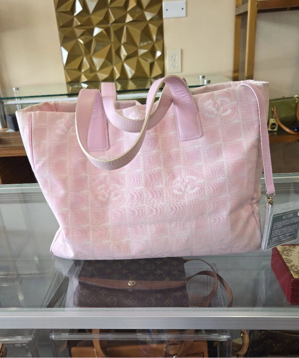 Chanel Travel line tote pink nylon NA