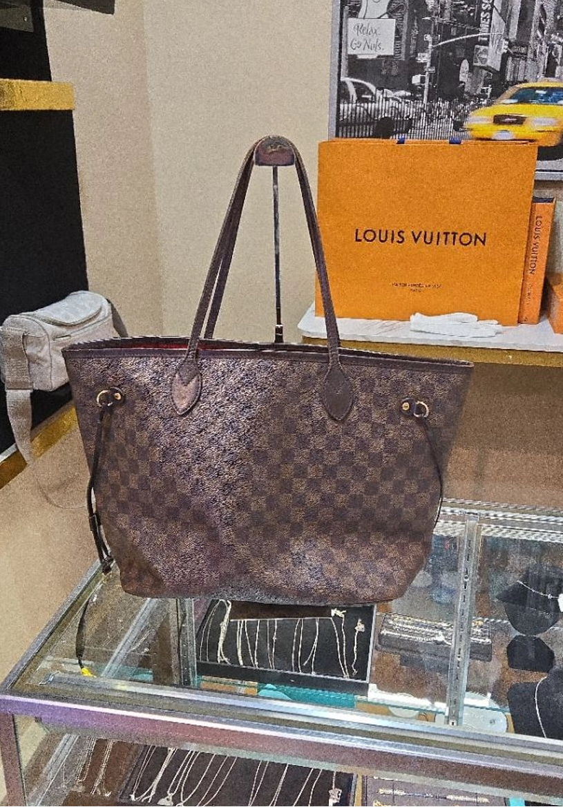 LOUIS VUITTON Neverful MM Brown Damier