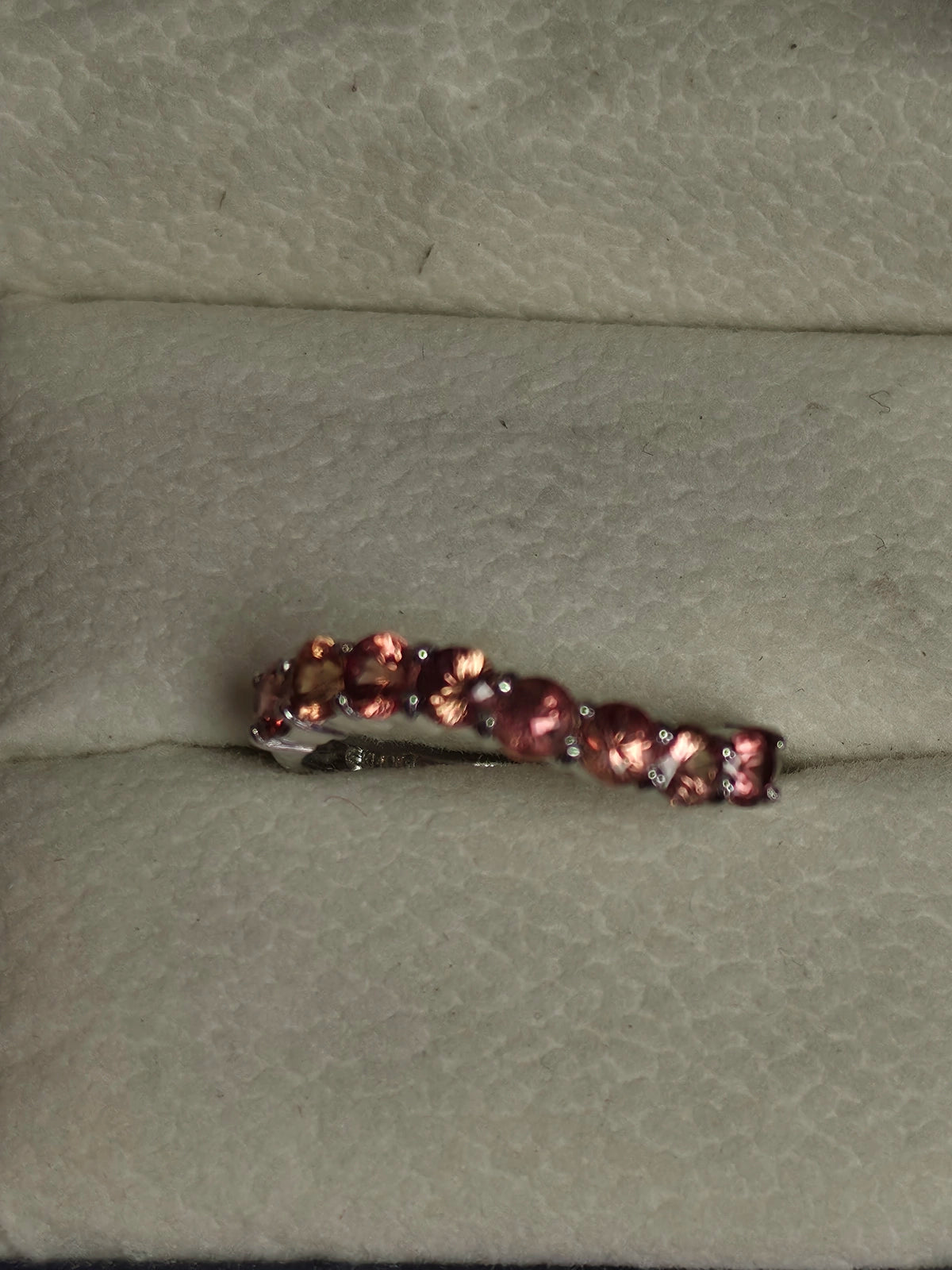 14k white gold gemstone ring