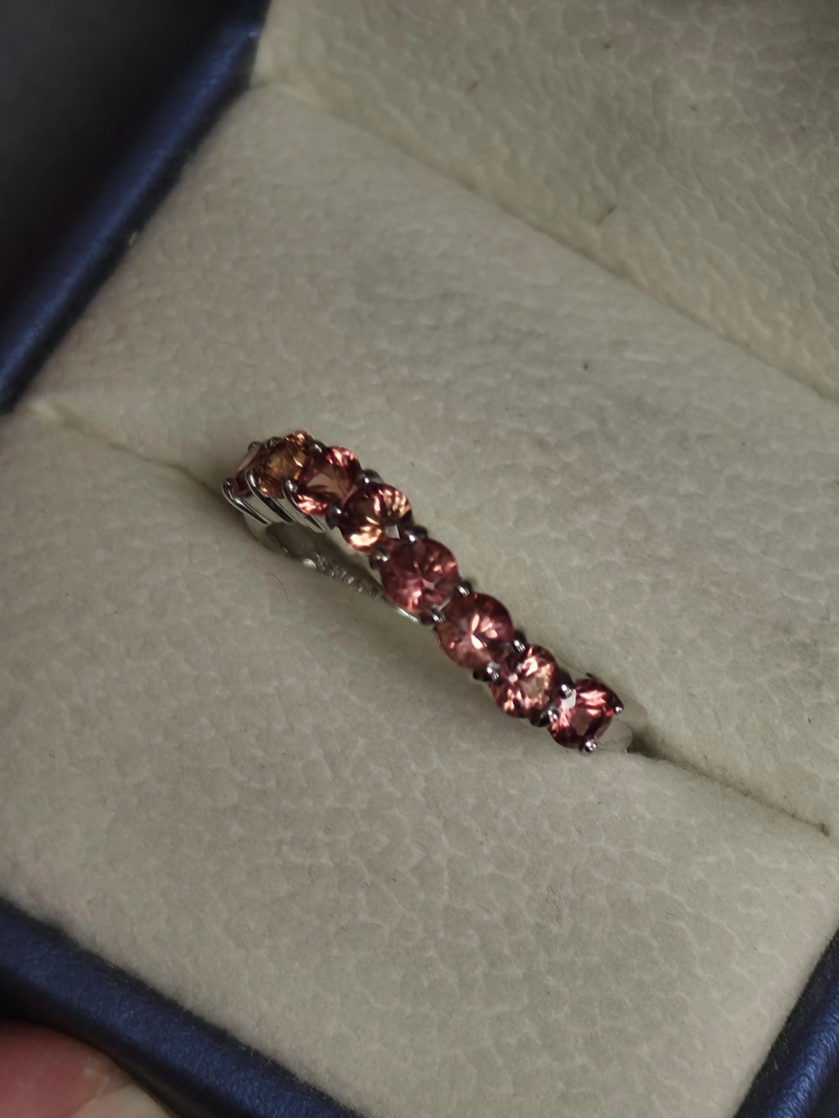 14k white gold gemstone ring
