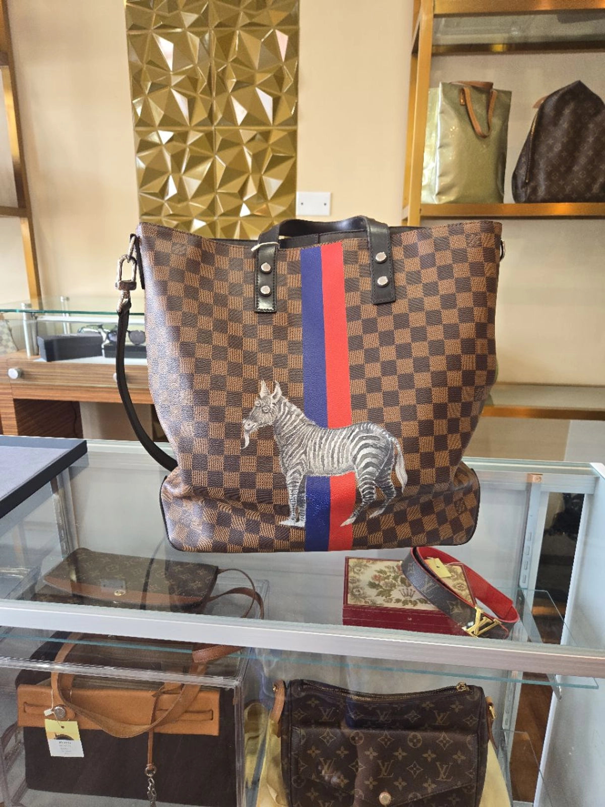 Louis Vuitton Savane Damier Zebra Atlas Tote NA