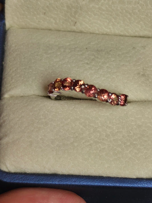 14k white gold gemstone ring
