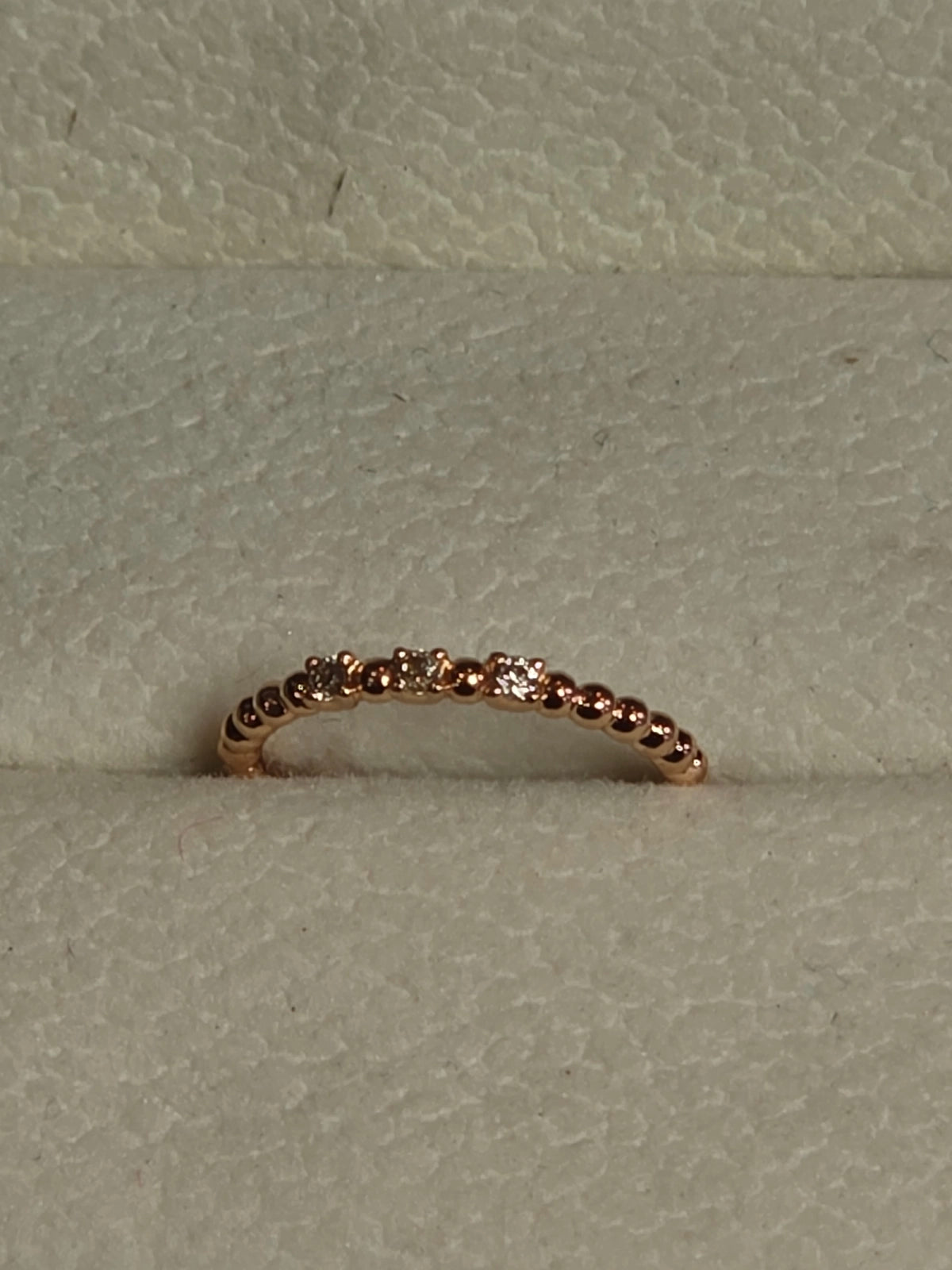 10k rose gold upper finger diamond ring na