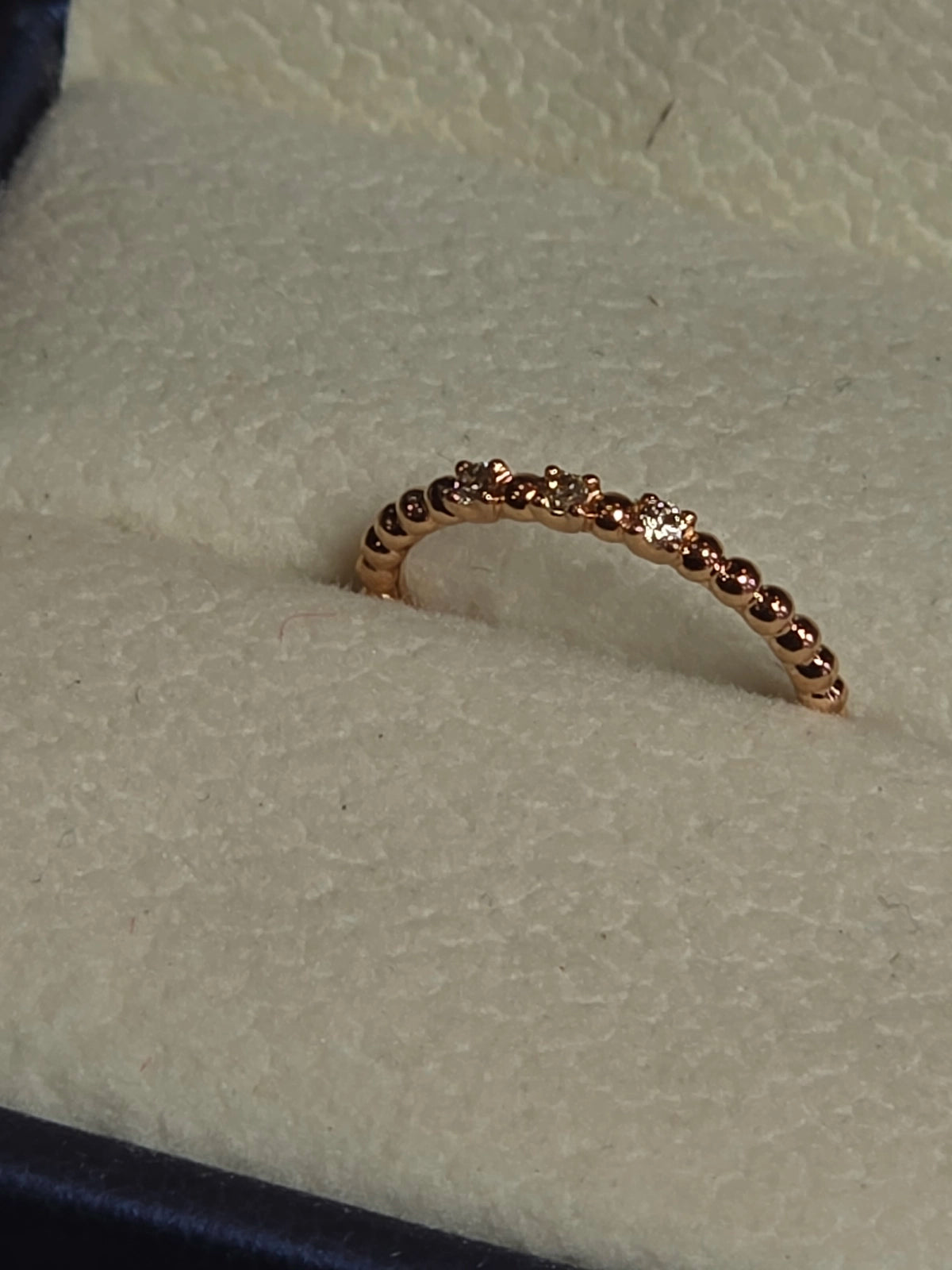 10k rose gold upper finger diamond ring na